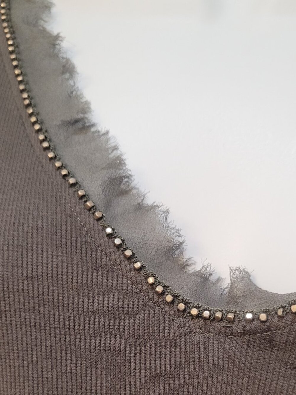 ANTONIO MELANI Large Dark Gray Long Sleeve Top, Very Elegant - Picture 6 of 6